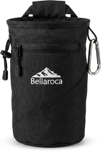 BELLAROCA® Chalk Bag and Bouldering Brush for Rock Climbing – Waterproof Climbing Set with Ergonomic Design, Adjustable Belt and Carabiner