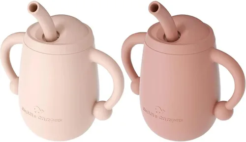 Miniatura 11 de Cuddle Campus Vasos para bebés de 7 onzas, [4 en 1] tazas para bebé, vaso de silicona inastillable, taza abierta para 6M, 6 meses, 6 a 12 meses, 1/1