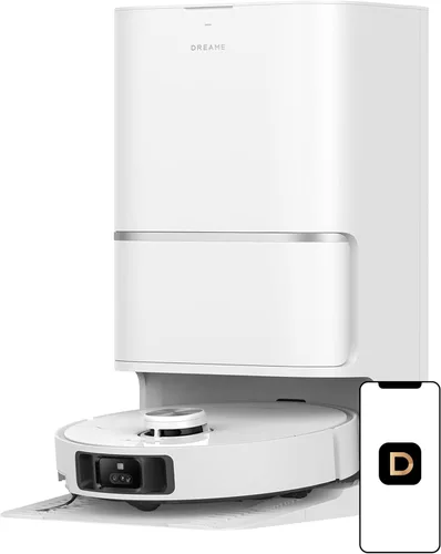 Miniatura 10 de DREAME L40s Ultra CE Robot Aspiradora y Trapeador Combo con base de autovaciado, succión de 13,000 Pa, trapeador autolimpiante y elevación Blanco