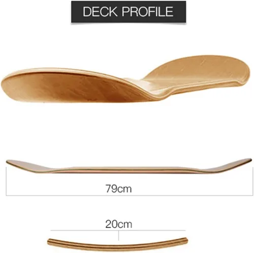 Miniatura 2 de Tablas de Skateboard de Maple LOSENKA, Tablas de Skateboard de Cola Doble, Tablas de Skateboard Ligeras, Cinta Adhesiva de Agarre Gratuita