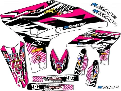 Miniatura 4 de 2007-2014 WR 250 F Mayhem Black Senge Kit de base gráfica compatible con Yamaha