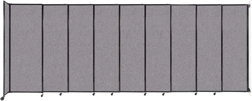 Miniatura 173 de Divisor de habitación de pared recta deslizante montado en la pared Anchos ajustables Ruedas de bloqueo Separador de habitación Paneles