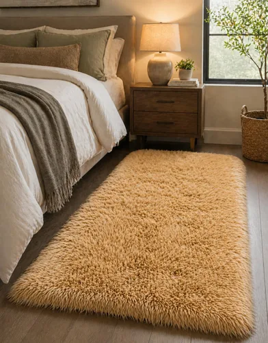 Miniatura 11 de LAMBZY Alfombra rectangular de piel de oveja sintética, súper suave, hipoalergénica, de felpa, lujosa alfombra de felpa sedosa para dormitorios