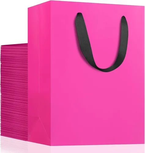 Miniatura 36 de EUSOAR Bolsas de compras de papel con asas, paquete de 25 bolsas pequeñas de papel kraft de 5.9 x 2.3 x 7.8 pulgadas, bolsa de mercancía
