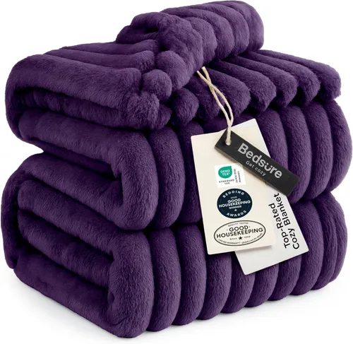 Miniatura 29 de Bedsure GentleSoft - Manta de forro polar azul para sofá, mantas suaves y acogedoras para mujer, lindas mantas pequeñas para niñas, azul claro, 108
