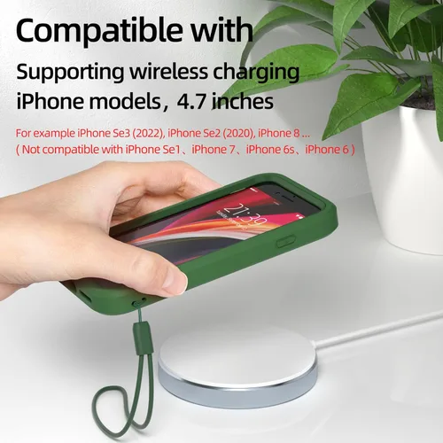 Miniatura 7 de WXR Funda para iPhone SE 2022/2020, iPhone 8/7/6S/6, parachoques de silicona suave y parte trasera e interior de policarbonato duro transparente