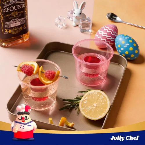 Miniatura 8 de JOLLY CHEF 100 vasos de bombardero desechables de plástico de color, altamente duraderos y reutilizables, perfectos para tomas de boda, día de San