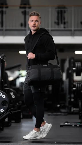 Miniatura 7 de Fitgriff Bolsa de gimnasio V2 para hombres y mujeres con compartimento para zapatos y artículos húmedos, bolsa de lona para viajes, deportes