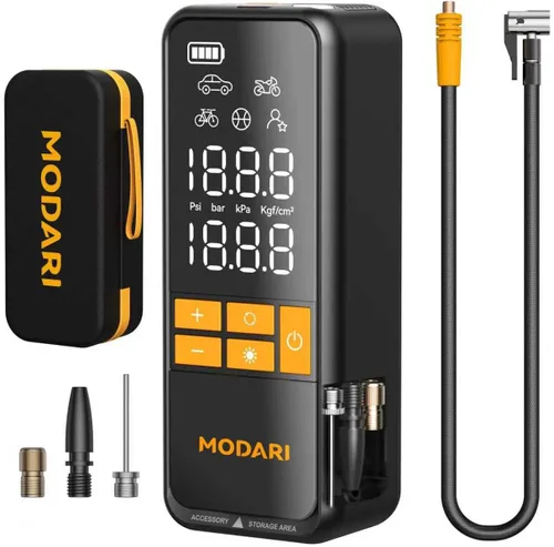Tire Inflator Portable Air Compressor, Up to 160 PSI Car Tire Inflator, Cordless Air Pump, Portable Tire Pump with Gauge - Portable Tire Inflators