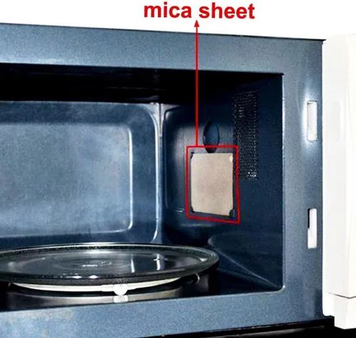 Miniatura 6 de Fielect 2 piezas de cubierta de guía de ondas de microondas, 7.9 in x 11.8 in x 0.006 in, hojas de placas de mica para microondas, parte