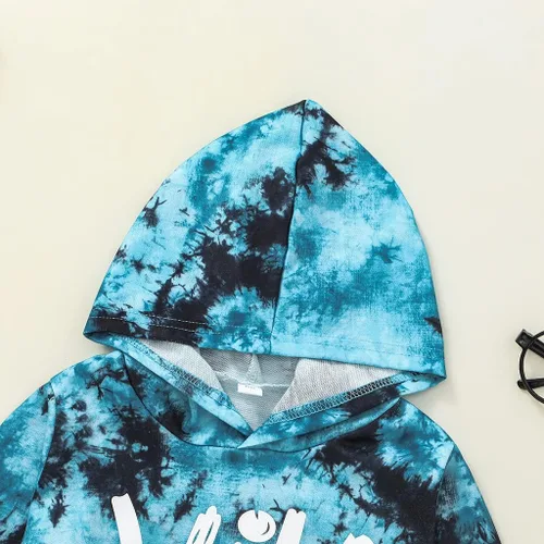 Miniatura 3 de Conjunto de sudadera de manga larga con capucha y pantalones deportivos para otoño e invierno