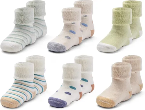 Miniatura 9 de Calcetines cálidos de invierno para bebés y niños, calcetines antideslizantes con agarres para bebés y niñas, calcetines de Navidad de felpa