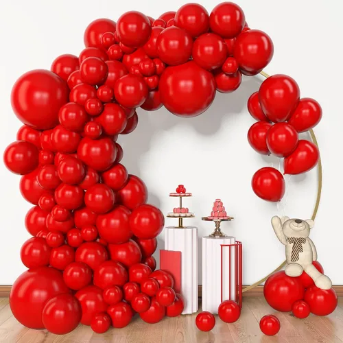 Miniatura 9 de Amandir Kit de arco de guirnalda de globos azul polvoriento, 153 piezas, diferentes tamaños de 18, 12, 10, 5 pulgadas, globos de látex azul blanco