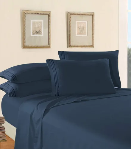 Miniatura 5 de ¡Juego de sábanas de lujo de 4 piezas en Amazon! Diseño de calidad egipcia con 1500 hilos Elegant Comfort - Resistente a las arrugas y al Morado