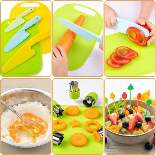 Miniatura 3 de EFO SHM Juego de Cocina para Niños de 52 Piezas, Juguetes de Cocina de Juego de Simulación Montessori para Cocinar y Hornear de Verdad, Juego