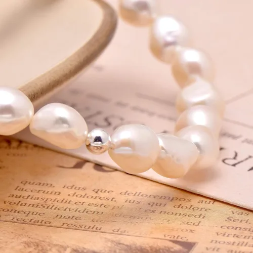 Miniatura 3 de Joseph Brothers Pulsera de perlas de agua dulce cultivadas blancas para mujer, 7 pulgadas