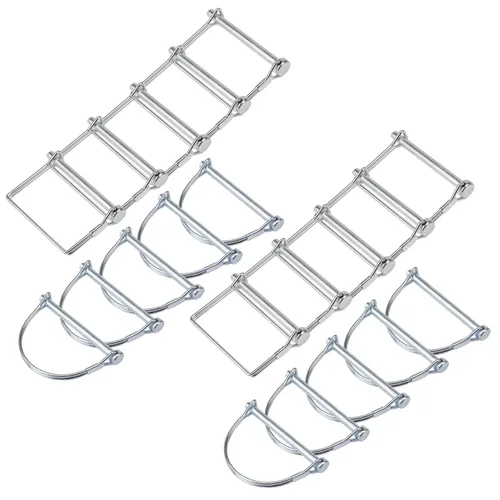 Miniatura 6 de 20 piezas de pasador de bloqueo de eje de seguridad de 1/4 de pulgada de diámetro en 2 formas de cuadrado y arco para remolques de granja, carros