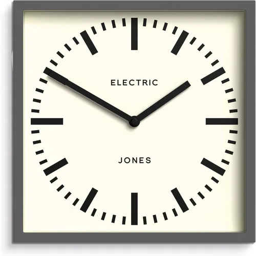Miniatura 10 de JONES CLOCKS® Reloj de pared Box Railway Reloj de estación cuadrada 10 pulgadas Naranja Aspecto de diseñador genial para cocina, sala