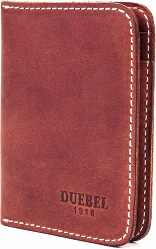 Miniatura 4 de DUEBEL Billetera delgada de cuero genuino de grano completo con bolsillo frontal minimalista delgada tarjetero