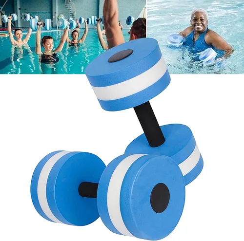 Miniatura 3 de Juego de mancuernas acuáticas, 2 mancuernas de agua, resistencia a la piscina, equipo de fitness acuático, mancuernas de espuma, aeróbicos