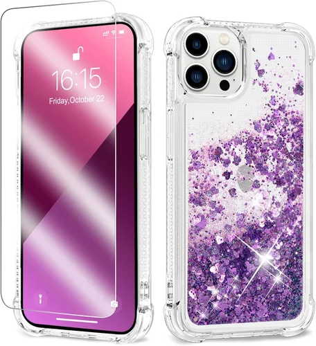 Miniatura 13 de Funda con purpurina para Samsung Z Flip 3, a prueba de golpes, funda de TPU transparente con purpurina líquida para Samsung Z Flip 3 para mujer