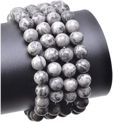 Miniatura 16 de 1 hebra Adabele natural de piedras preciosas múltiples amatista, lapislázuli, sodalita, aventurina, ojo de tigre, jaspe rojo jade amarillo, 0.315 in