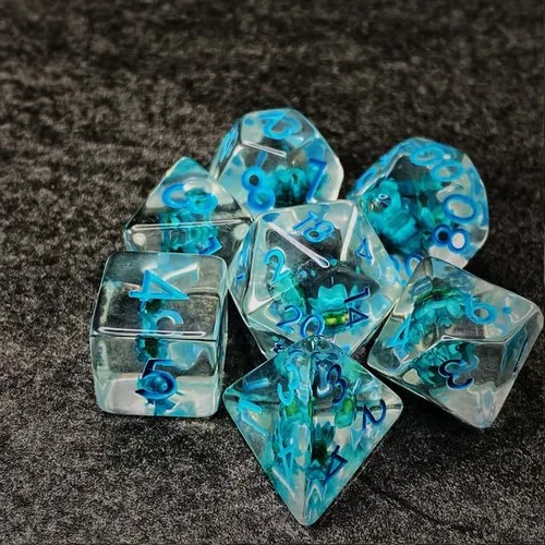 Miniatura 9 de Sage's Portal Cantrips - Juego de dados DND de resina de borde redondo, 7 piezas, juego de dados poliédricos DND para Dungeons and Dragons D&D RPG