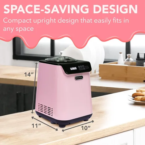 Miniatura 3 de Whynter Máquina automática para hacer helados, vertical de 1.28 cuartos de galón con compresor integrado, pantalla digital LCD y temporizador, sin
