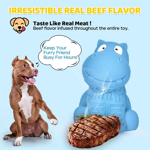 Miniatura 6 de petizer Juguete chirriante indestructible para perros masticadores agresivos, duradero, juguete de látex natural para perros pequeños, medianos
