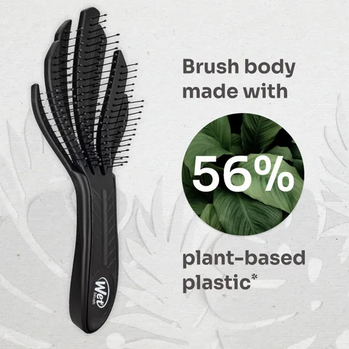 Miniatura 6 de Wet Brush Go Green Cepillo desenredante para rizos, negro, cerdas desenredantes IntelliFlex ultrasuaves que se deslizan a través de los enredos