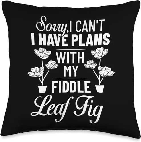 Fiddle Leaf Fig Ficus Lyrata Care - Almohada de interior para plantas de árbol, 16 x 16 pulgadas, multicolor