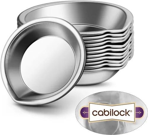 Miniatura 9 de Cabilock 12 paletas de mezcla de pintura de acero inoxidable con boca, bandeja redonda pequeña para acuarela para uso doméstico y en tienda