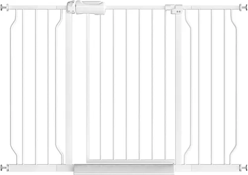Miniatura 17 de Fairy Baby Puerta de bebé extra ancha para puertas, puertas de seguridad de cierre automático para dormitorio, se adapta a 57.5 pulgadas a 62