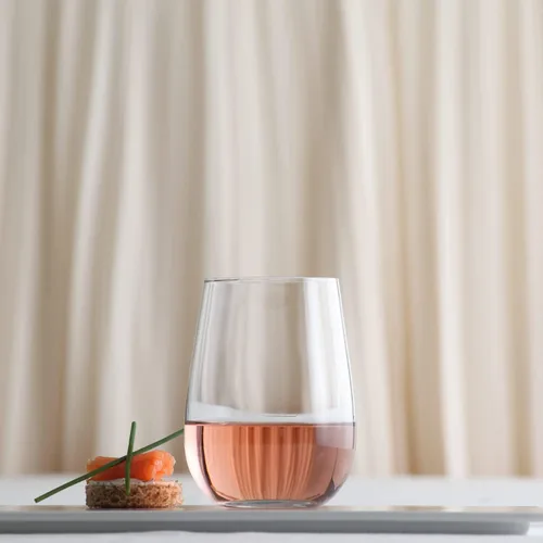 Miniatura 4 de LAV Juego de 6 copas de vino tinto transparentes Gaia sin tallo de 16.1 fl oz – Juego de copas de agua para cocina, cóctel, fiesta, copas de vidrio