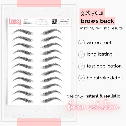 Miniatura 2 de 5 paquetes de tatuajes temporales para cejas, adhesivos impermeables para cejas, tatuajes falsos para el cabello tipo pelar de transferencia