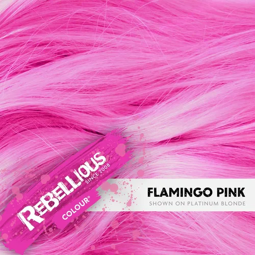 Miniatura 3 de Rebellious Colours - Tinte semipermanente vegano para el cabello, 2.4 fl oz (rosa flamenco)