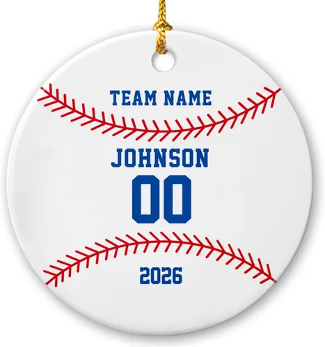 Miniatura 15 de Adornos personalizados de cerámica de fútbol americano, recuerdo de adorno de Navidad de jugador de fútbol americano, regalo para atletas