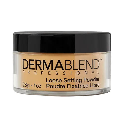 Miniatura 8 de Dermablend Polvo de ajuste suelto, polvo facial de maquillaje y polvo de acabado para tonos de piel claros, medianos y bronceados