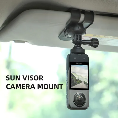 Miniatura 2 de Soporte para visera solar de automóvil para teléfono celular, abrazadera de teléfono de rotación de 360°, soporte de montaje para automóvil