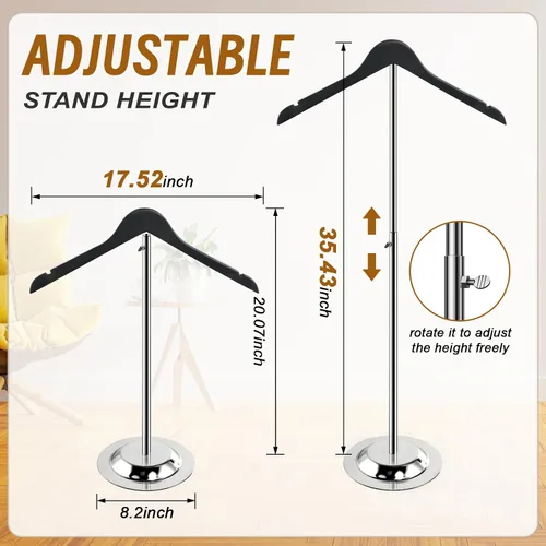 Miniatura 3 de Soporte de exhibición de camisa ajustable, soporte de exhibición de camisetas de 20-35 pulgadas de altura para vendedores, exhibición de maniquí