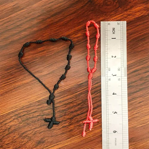 Miniatura 3 de YouU - Juego de 5 pulseras de rosario hechas a mano, diseño de cruz