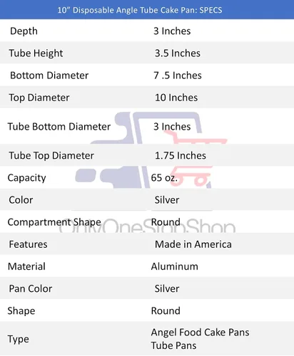 Miniatura 6 de Moldes desechables de aluminio de 10 "Angel Tube Foil: 10 sartenes
