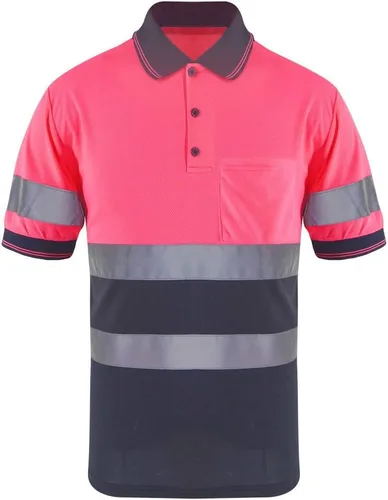 Miniatura 9 de SMASYS Polo de seguridad - Construcción reflectante Hi-viz ropa de trabajo camisetas con bolsillos para mujeres y hombres Púrpura