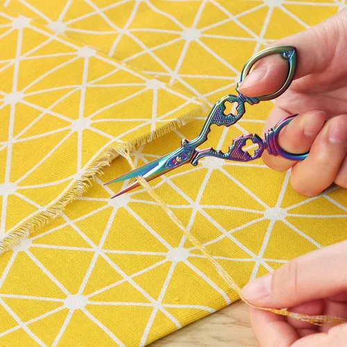 Miniatura 2 de Asdirne Tijeras de bordado, tijeras de punta afilada de acero inoxidable, herramientas de bricolaje para bordado, manualidades, trabajo de aguja