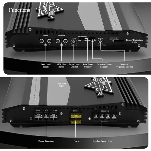 Miniatura 3 de Lanzar Jovial - Amplificador estéreo para automóvil de 2 canales, 36 W, alta potencia, sonido de audio de 2 canales, caja de amplificador de altavoz