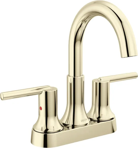 Miniatura 13 de Delta Grifo Trinsic Gold grifo de baño, grifo de lavabo de baño, centro de mesa, tecnología de sello de diamante, ensamblaje de drenaje de metal