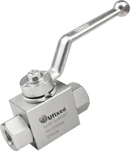 Miniatura 8 de 1/4" válvula de bola hidráulica de alta presión - 7250 Psi, 1/4" NPT DN10 válvula de bola con la manija