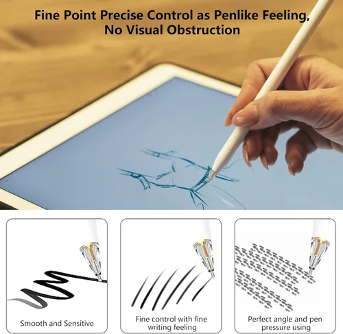 Miniatura 4 de Reemplazo de puntas de lápiz Apple para Apple Pencil de 2ª y 1ª generación, puntas de lápiz de metal transparentes, punta similar a un bolígrafo