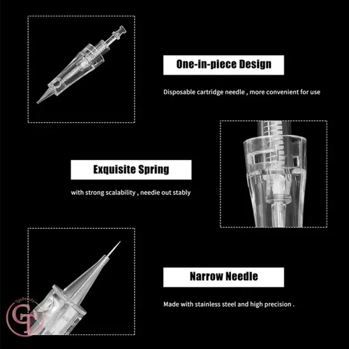 Miniatura 5 de Paquete de 50 agujas de maquillaje permanentes para máquina de tatuaje Eyliner de cejas, 1P, 3P, 5P, 5F, 7F, para maquillaje de microblading