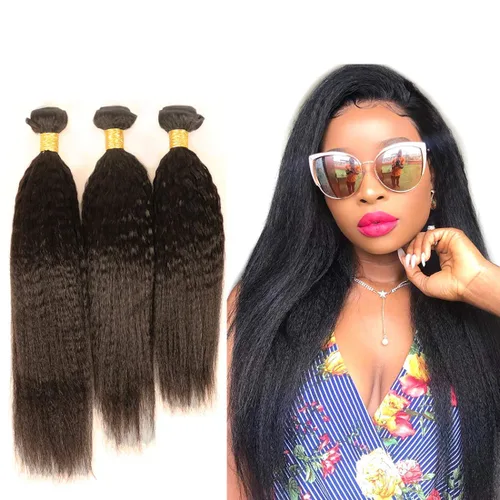 Miniatura 30 de Extensiones de cabello humano afro rizado 4B 4C Afro Kinky a granel de cabello humano virgen sin procesar para mujeres, negro natural, 8 pulgadas